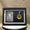 High Quality custom Running Sport Military certificate and marathon display medal picture frame